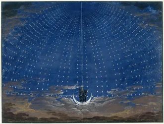 Színpad az Éj királynője számára (Mozart Varázsfuvolájában)